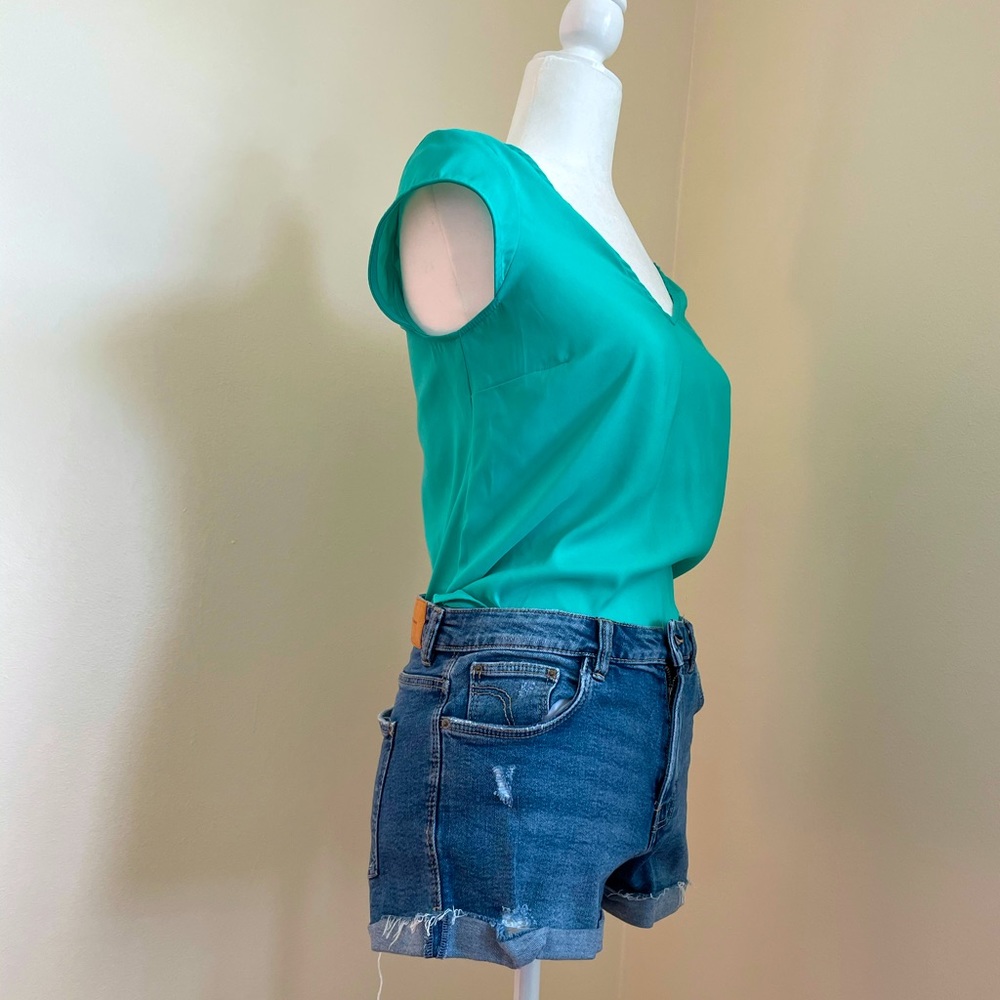 ZARA Denim Destroyed Shorts